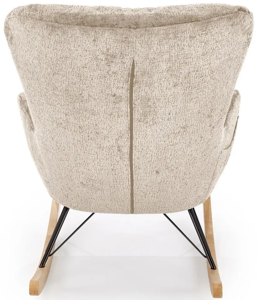 Fotoliu balansoar Halmar Castro (Beige/Natural Oak)