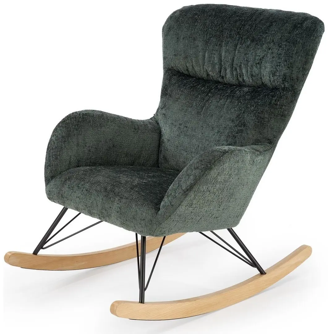 Кресло-качалка Halmar Castro (Green/Natural Oak)