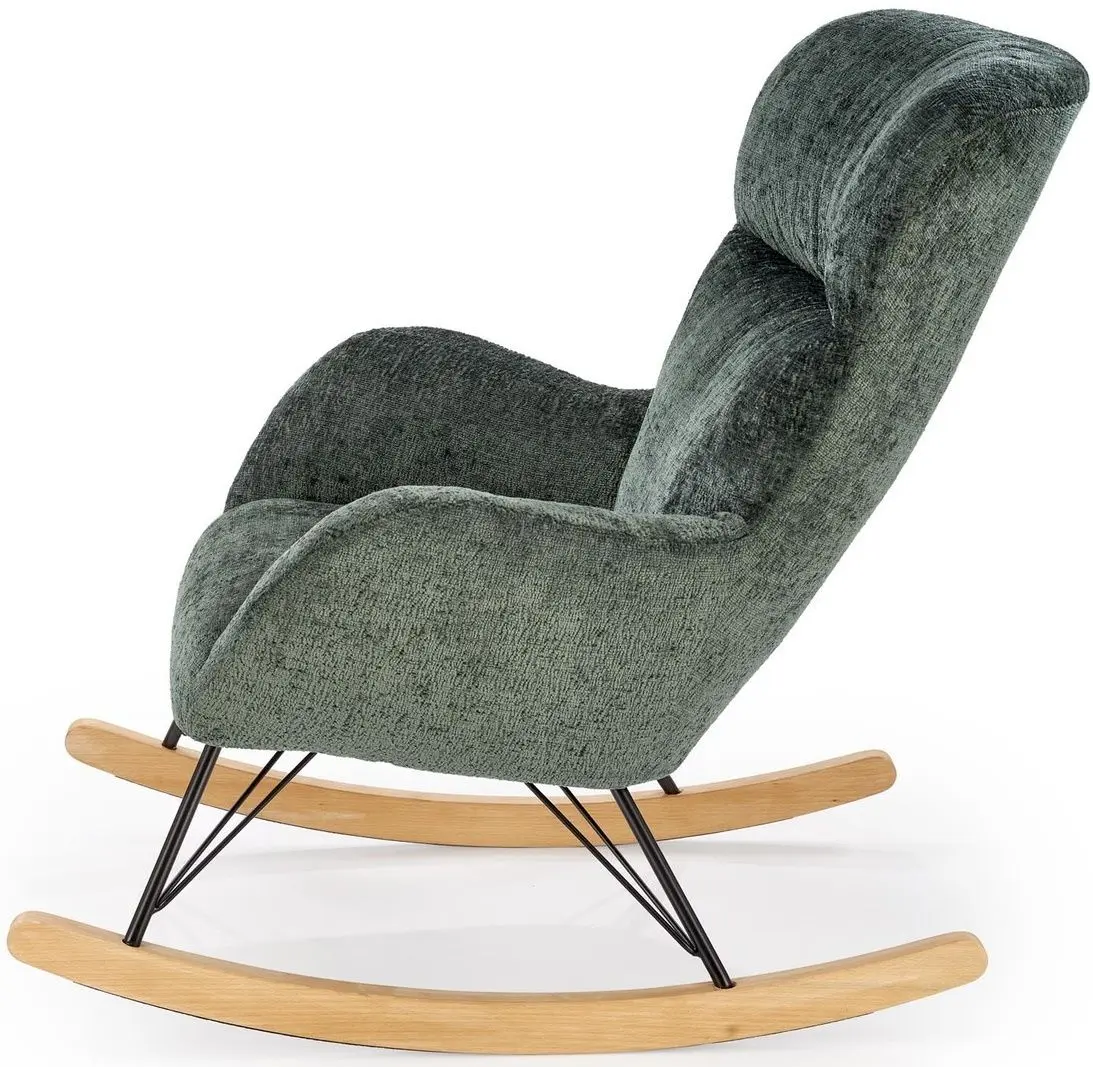Кресло-качалка Halmar Castro (Green/Natural Oak)