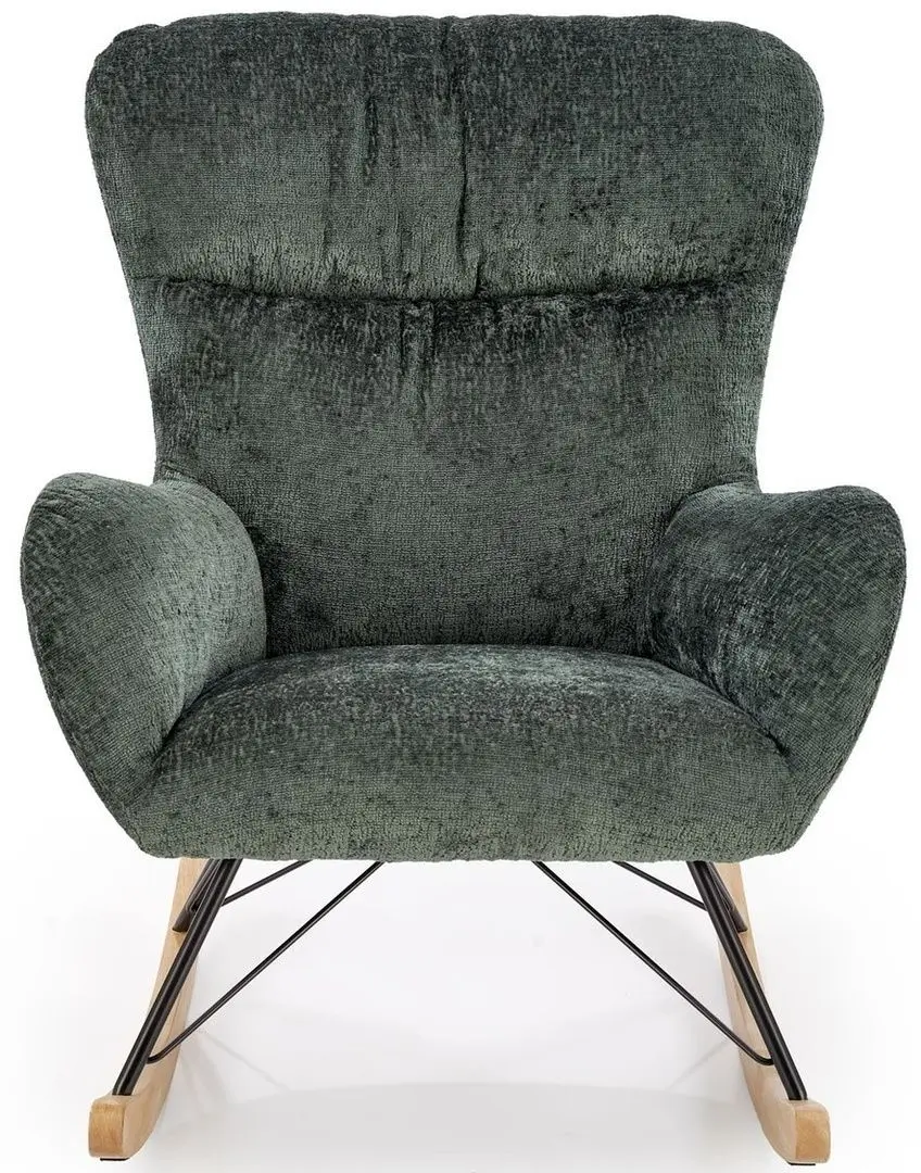 Кресло-качалка Halmar Castro (Green/Natural Oak)