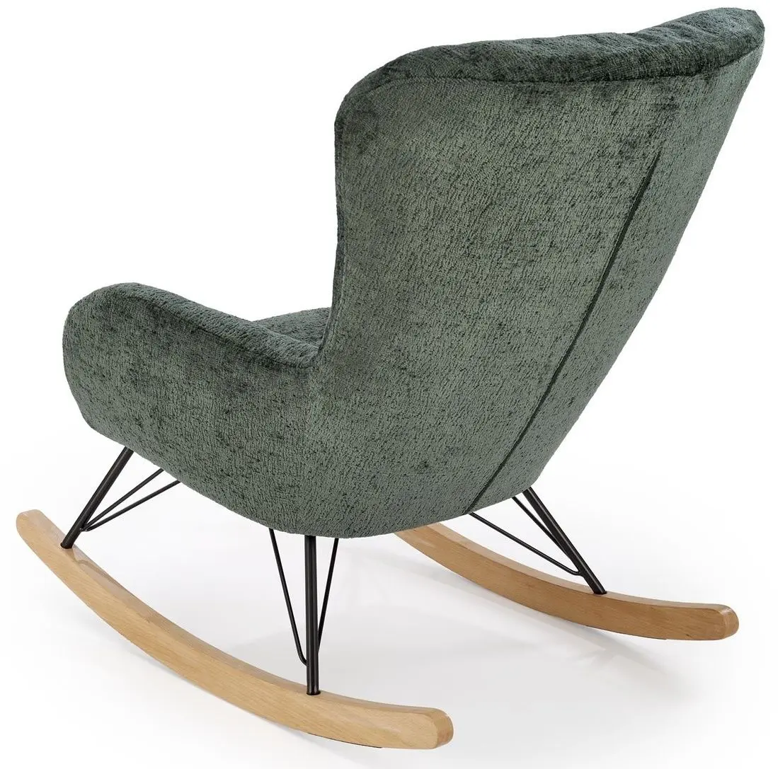 Кресло-качалка Halmar Castro (Green/Natural Oak)