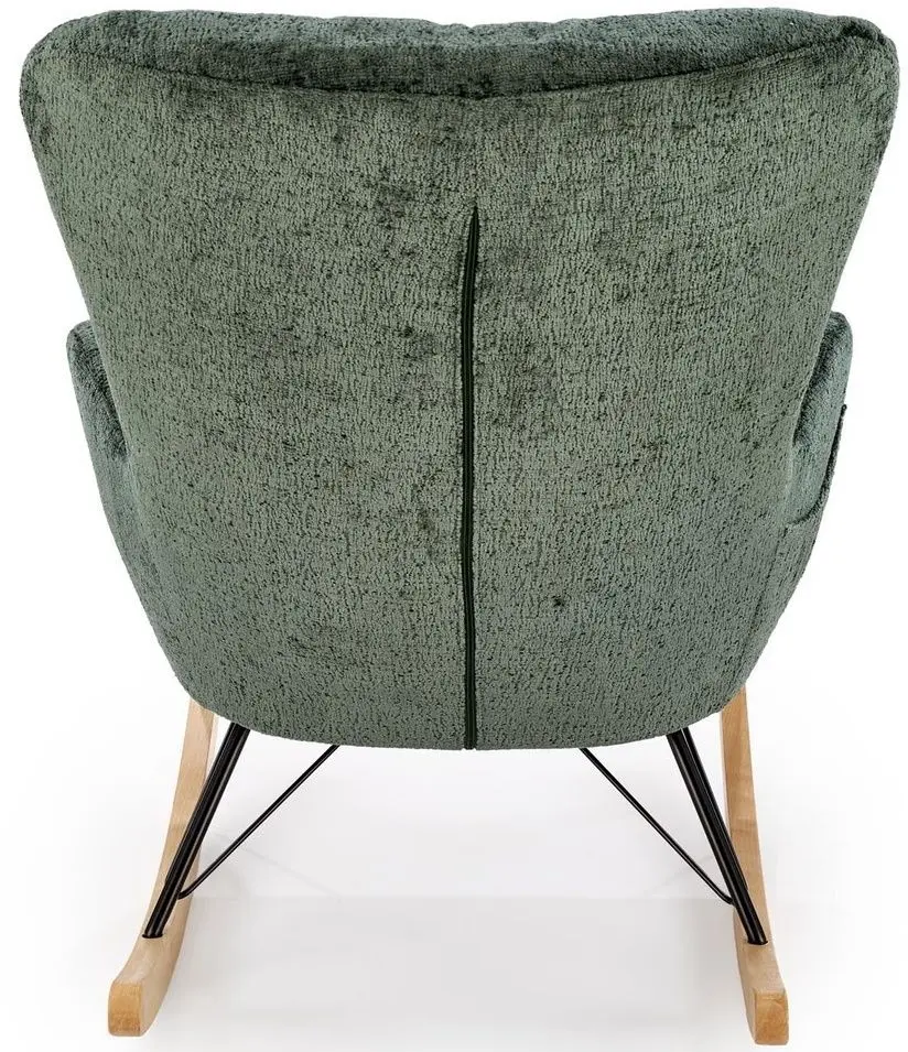 Кресло-качалка Halmar Castro (Green/Natural Oak)