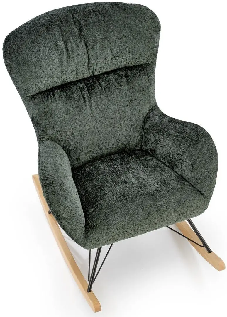 Кресло-качалка Halmar Castro (Green/Natural Oak)
