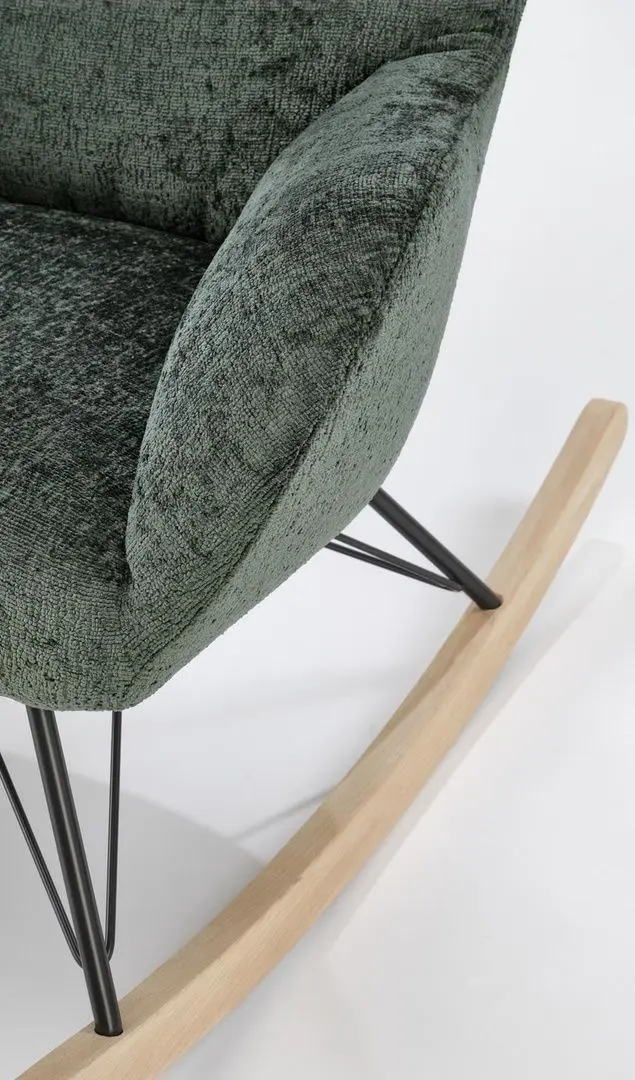 Кресло-качалка Halmar Castro (Green/Natural Oak)