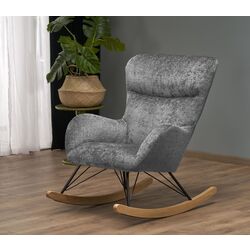 Fotoliu balansoar Halmar Castro (Grey/Natural Oak)