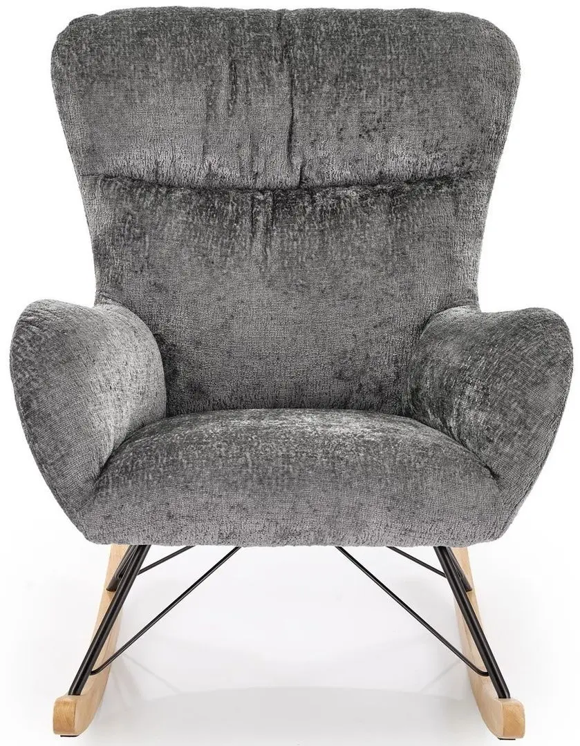 Fotoliu balansoar Halmar Castro (Grey/Natural Oak)