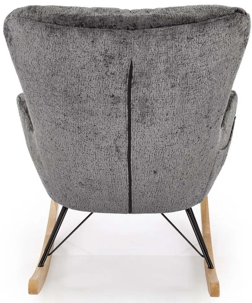 Fotoliu balansoar Halmar Castro (Grey/Natural Oak)