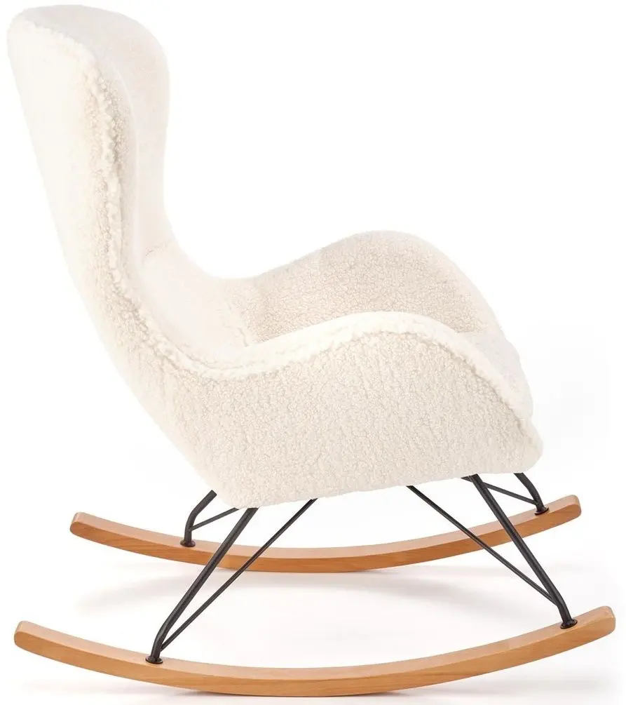 Кресло-качалка Halmar Liberto 2 (Cream/Black/Natural)