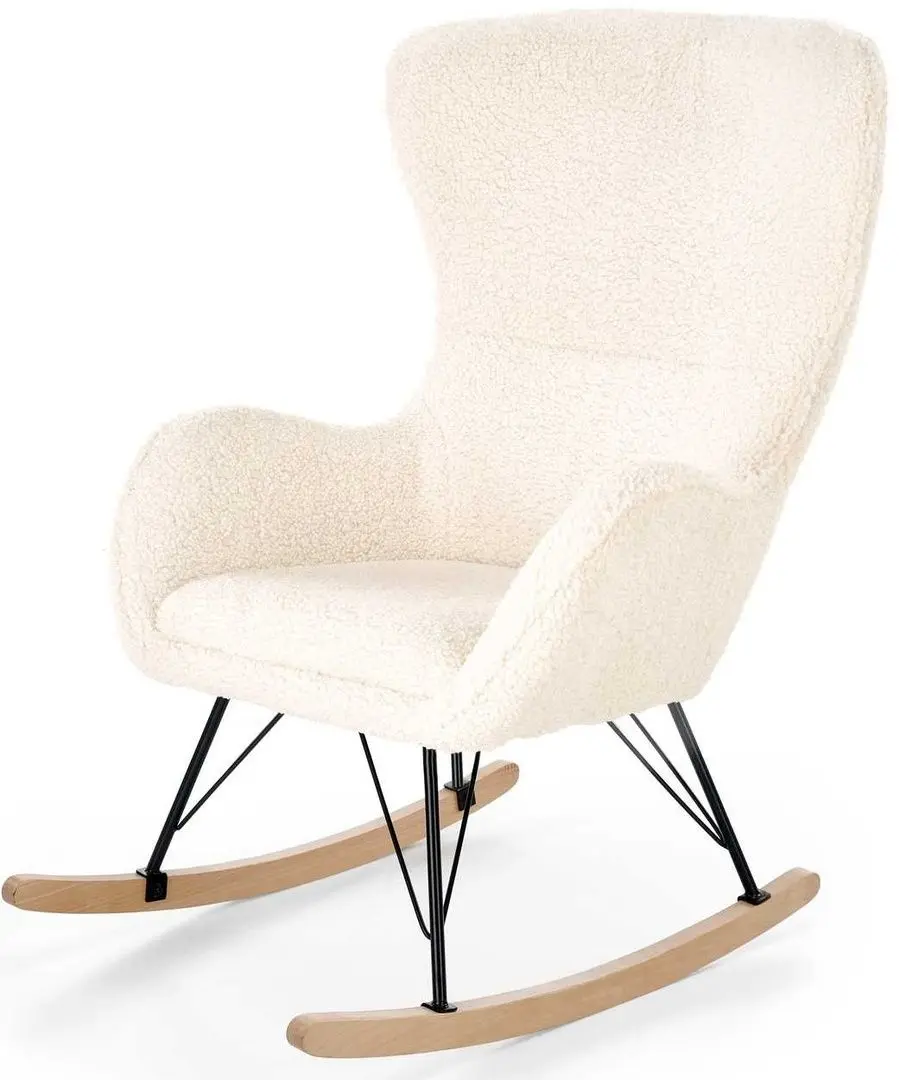 Кресло-качалка Halmar Liberto 2 (Cream/Black/Natural)