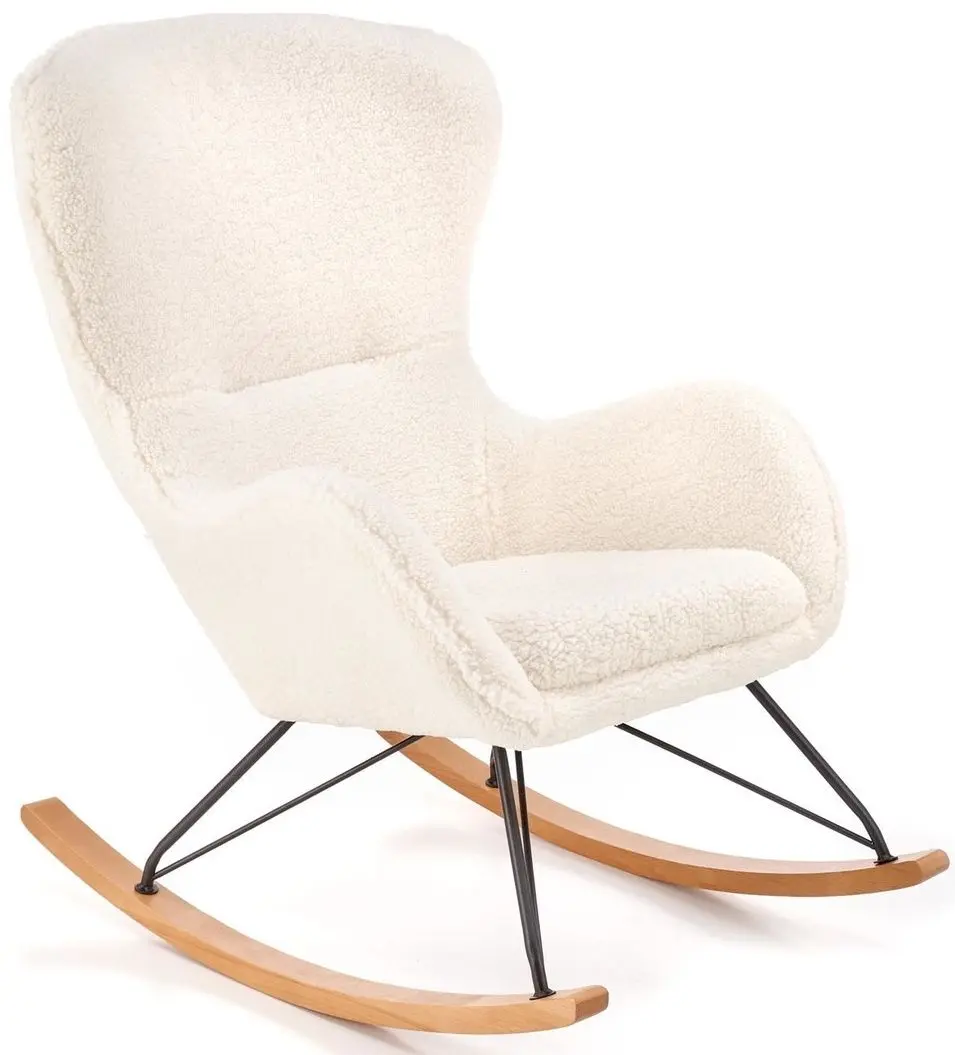 Кресло-качалка Halmar Liberto 2 (Cream/Black/Natural)