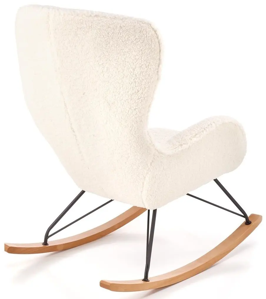 Кресло-качалка Halmar Liberto 2 (Cream/Black/Natural)