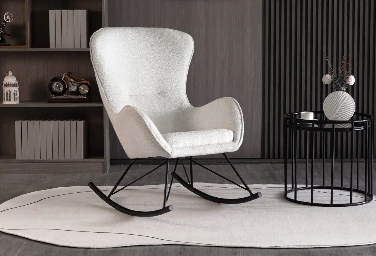 Fotoliu balansoar Halmar Liberto 3 (White/Black)