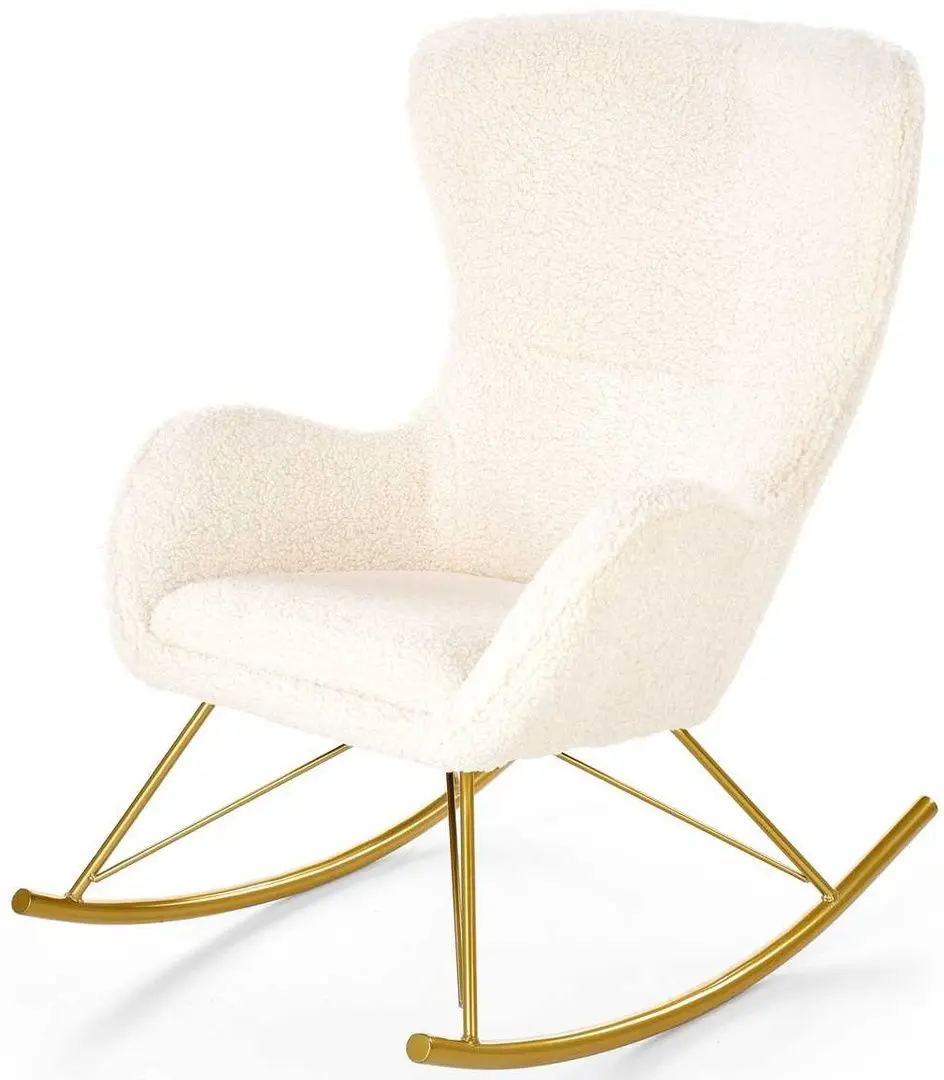 Fotoliu balansoar Halmar Liberto (Cream/Gold)