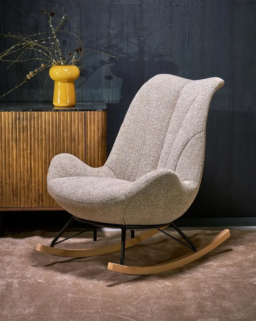 Fotoliu balansoar Halmar Luis (Dark Beige)