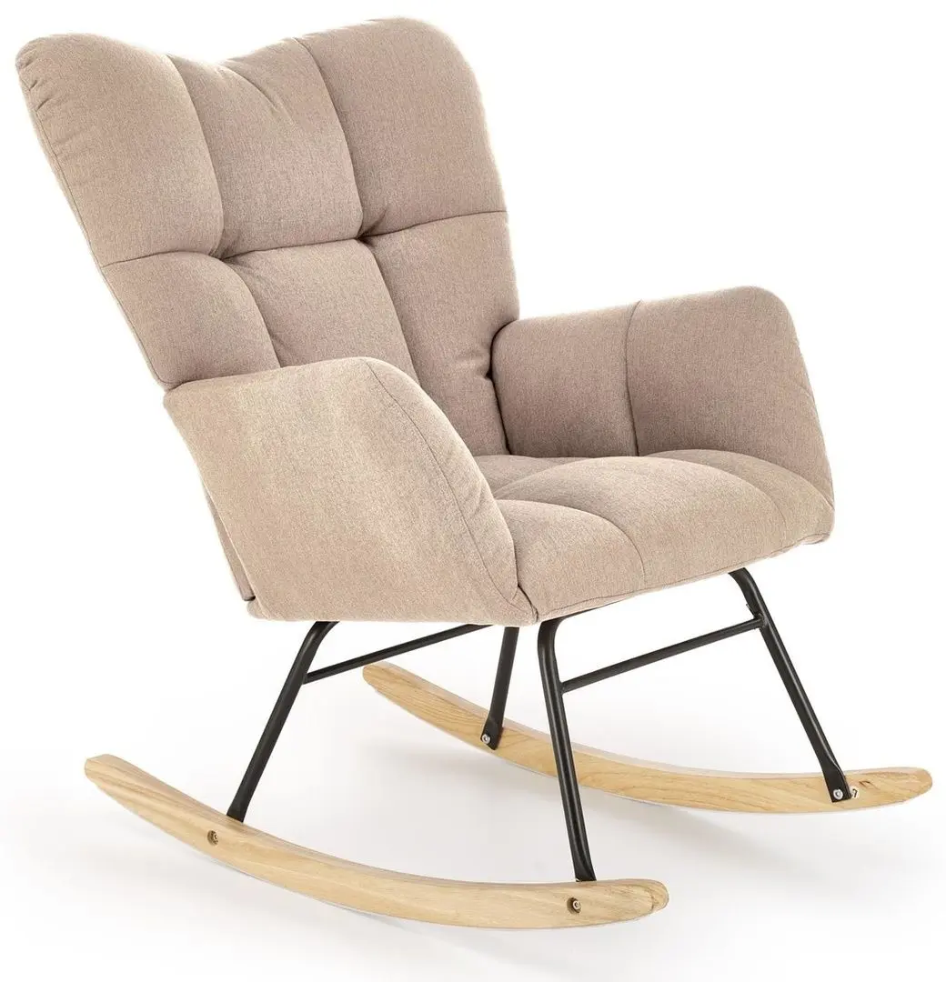 Кресло-качалка Halmar Vasco (Beige/Oak)