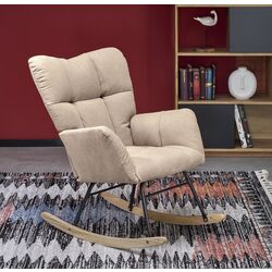 Fotoliu balansoar Halmar Vasco (Beige/Oak)