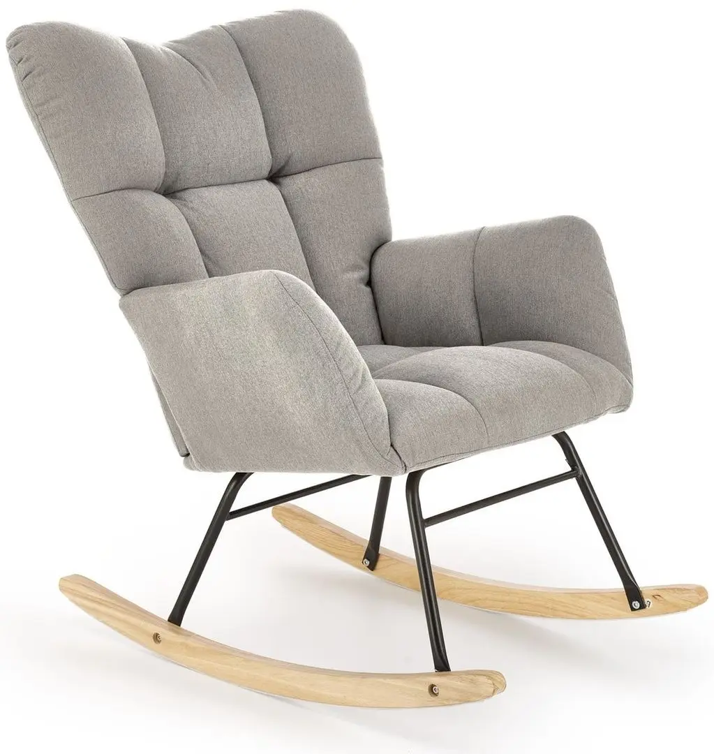 Fotoliu balansoar Halmar Vasco (Grey/Oak)