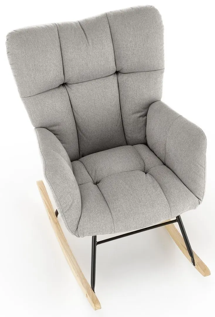 Fotoliu balansoar Halmar Vasco (Grey/Oak)