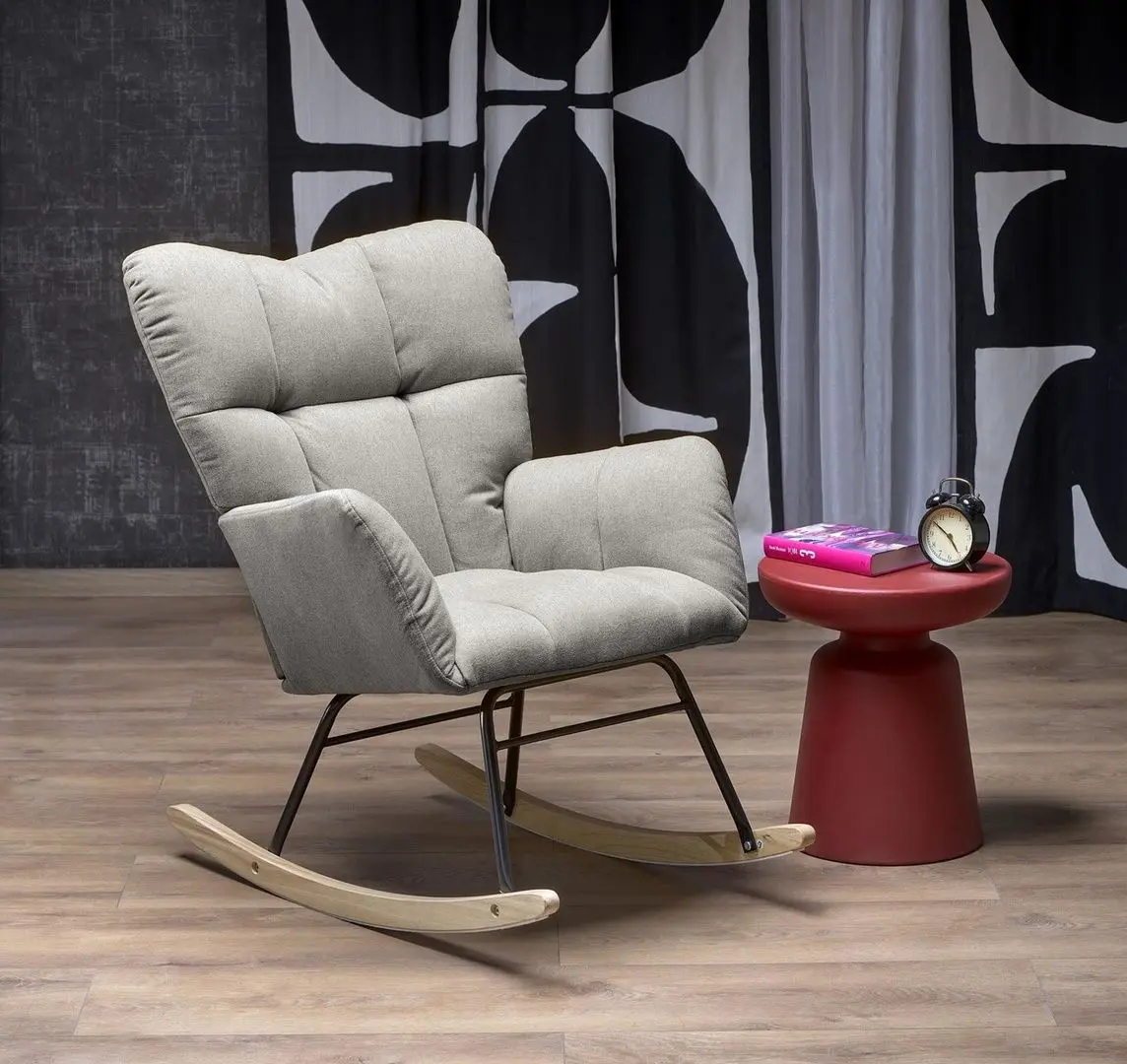 Fotoliu balansoar Halmar Vasco (Grey/Oak)