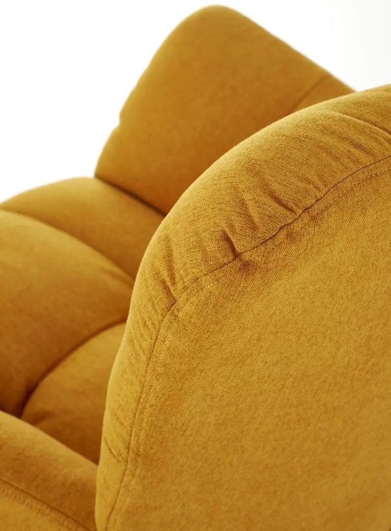 Fotoliu balansoar Halmar Vasco (Mustard/Natural Oak/Black)