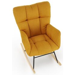 Fotoliu balansoar Halmar Vasco (Mustard/Natural Oak/Black) Thumb