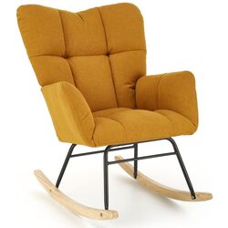 Fotoliu balansoar Halmar Vasco (Mustard/Natural Oak/Black) Thumb