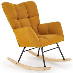 Fotoliu balansoar Halmar Vasco (Mustard/Natural Oak/Black) Thumb