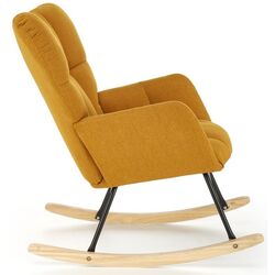 Fotoliu balansoar Halmar Vasco (Mustard/Natural Oak/Black) Thumb