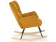 Fotoliu balansoar Halmar Vasco (Mustard/Natural Oak/Black)