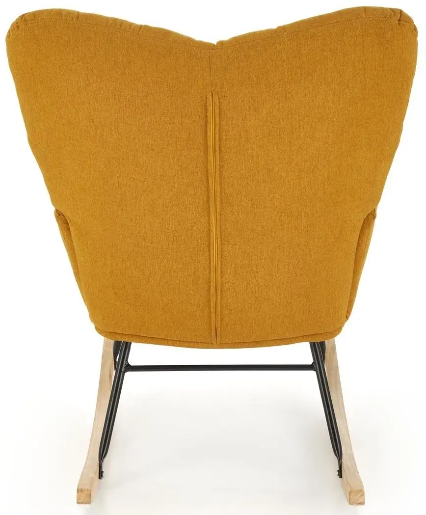 Fotoliu balansoar Halmar Vasco (Mustard/Natural Oak/Black)