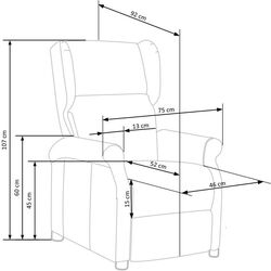 Fotoliu-recliner Halmar Agustin 2 (Beige) Thumb