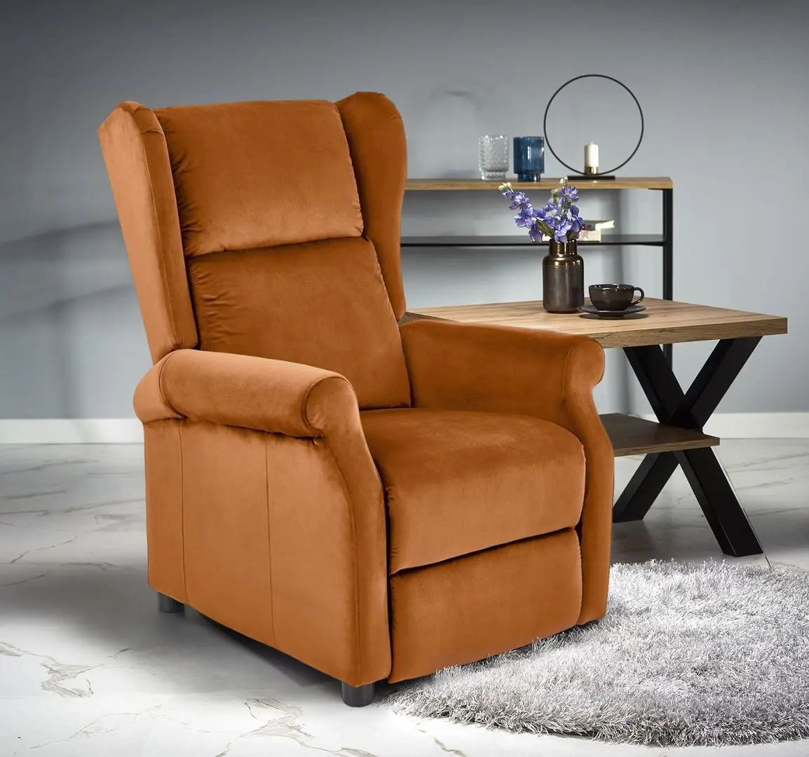 Fotoliu-recliner Halmar Agustin 2 (Cinnamon)