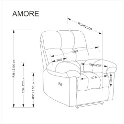 Fotoliu-recliner Halmar Amore (Beige) Thumb
