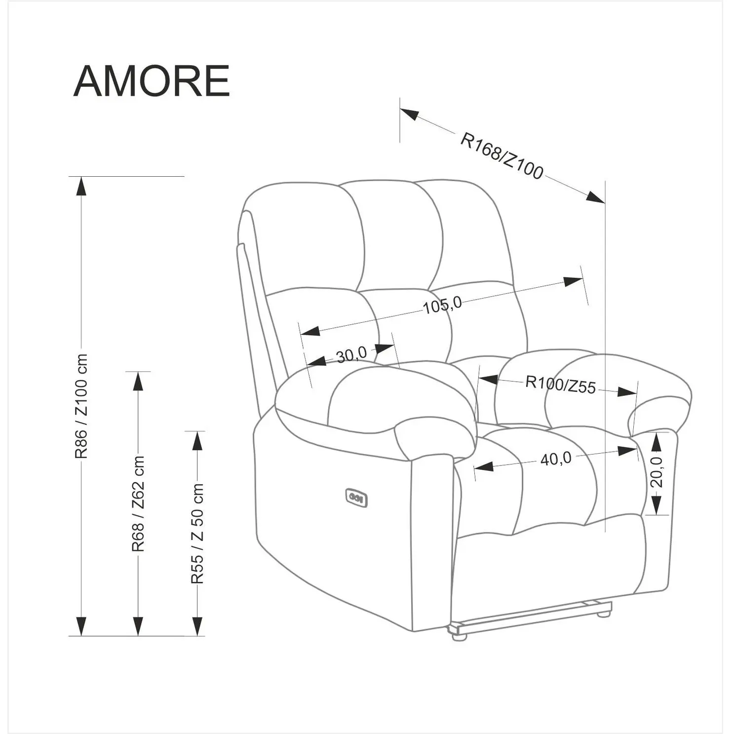 Fotoliu-recliner Halmar Amore (Beige) - 13