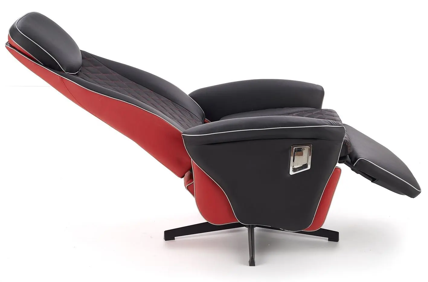 Fotoliu-recliner Halmar Camaro (Black/Red)