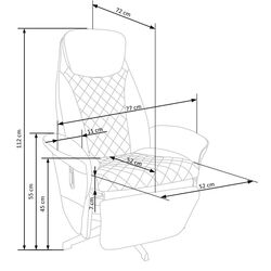 Fotoliu-recliner Halmar Camaro (Black/Red) Thumb