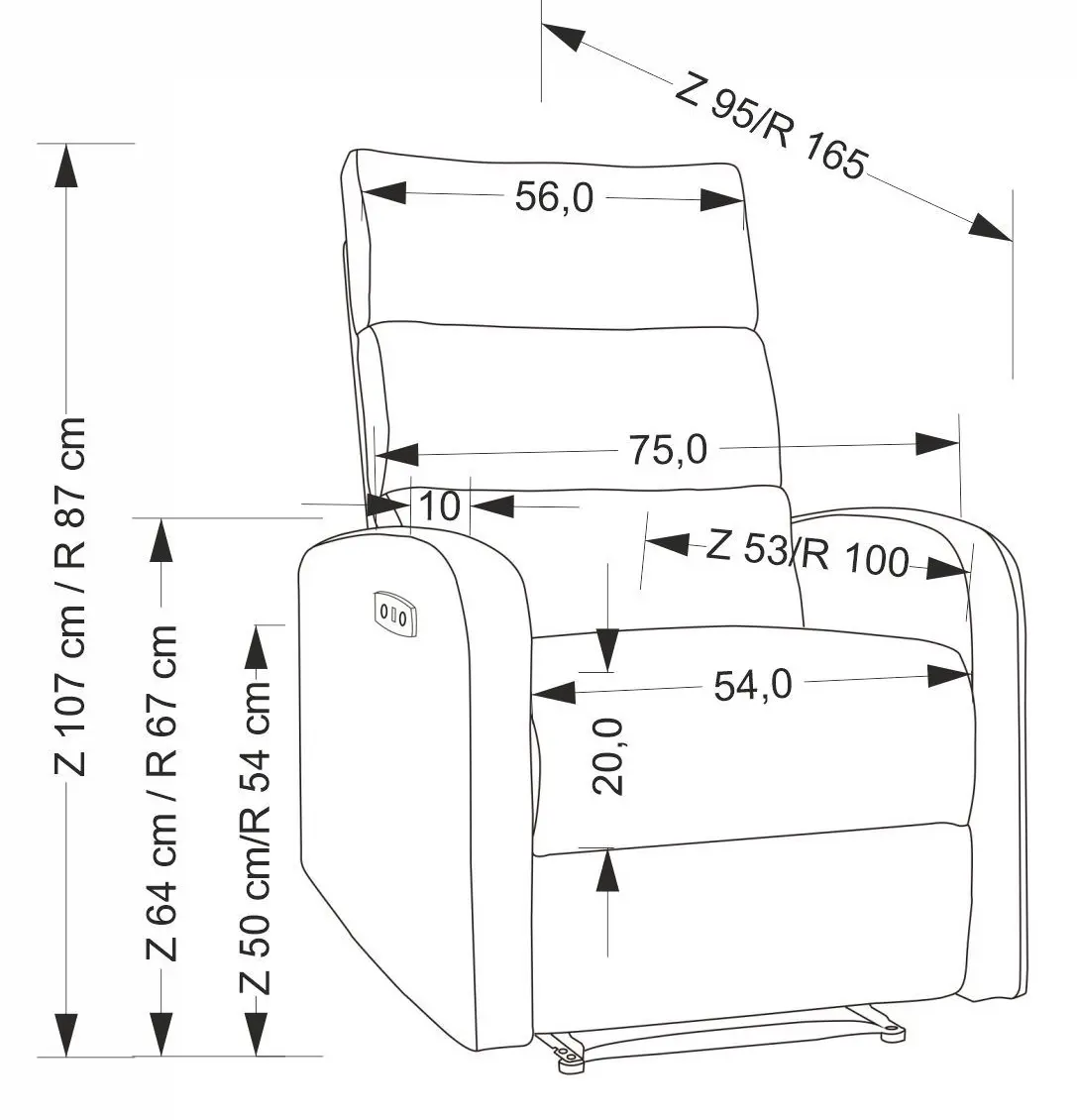 Fotoliu-recliner Halmar Carinio (Grey) - 11