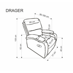 Fotoliu-recliner Halmar Drager (Green) Thumb