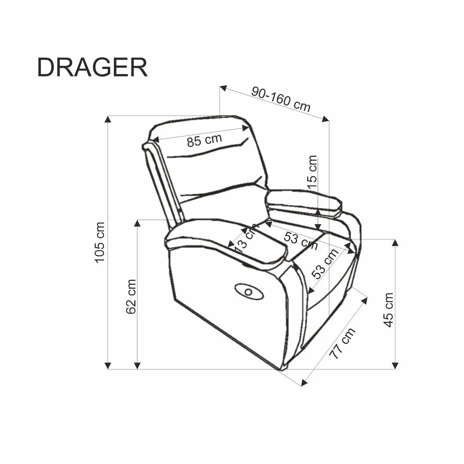 Fotoliu-recliner Halmar Drager (Grey) - 13