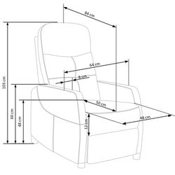 Fotoliu-recliner Halmar Felipe 2 (Beige) Thumb