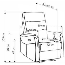Fotoliu-recliner Halmar Jamal (Olive) Thumb