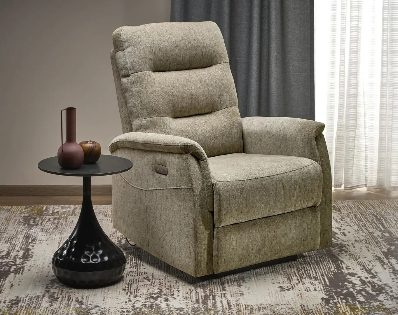 Fotoliu-recliner Halmar Jamal (Olive)