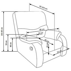 Fotoliu-recliner Halmar Jeff (Brown) Thumb