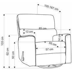 Fotoliu-recliner Halmar Karim (Beige) Thumb