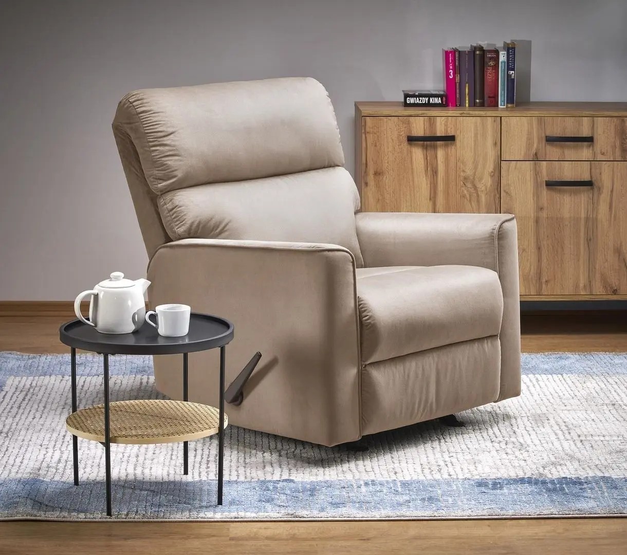 Fotoliu-recliner Halmar Karim (Beige)