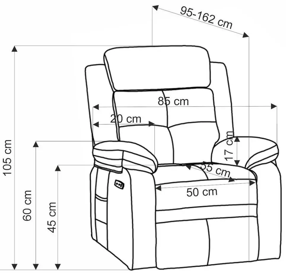 Fotoliu-recliner Halmar Loris (Beige)