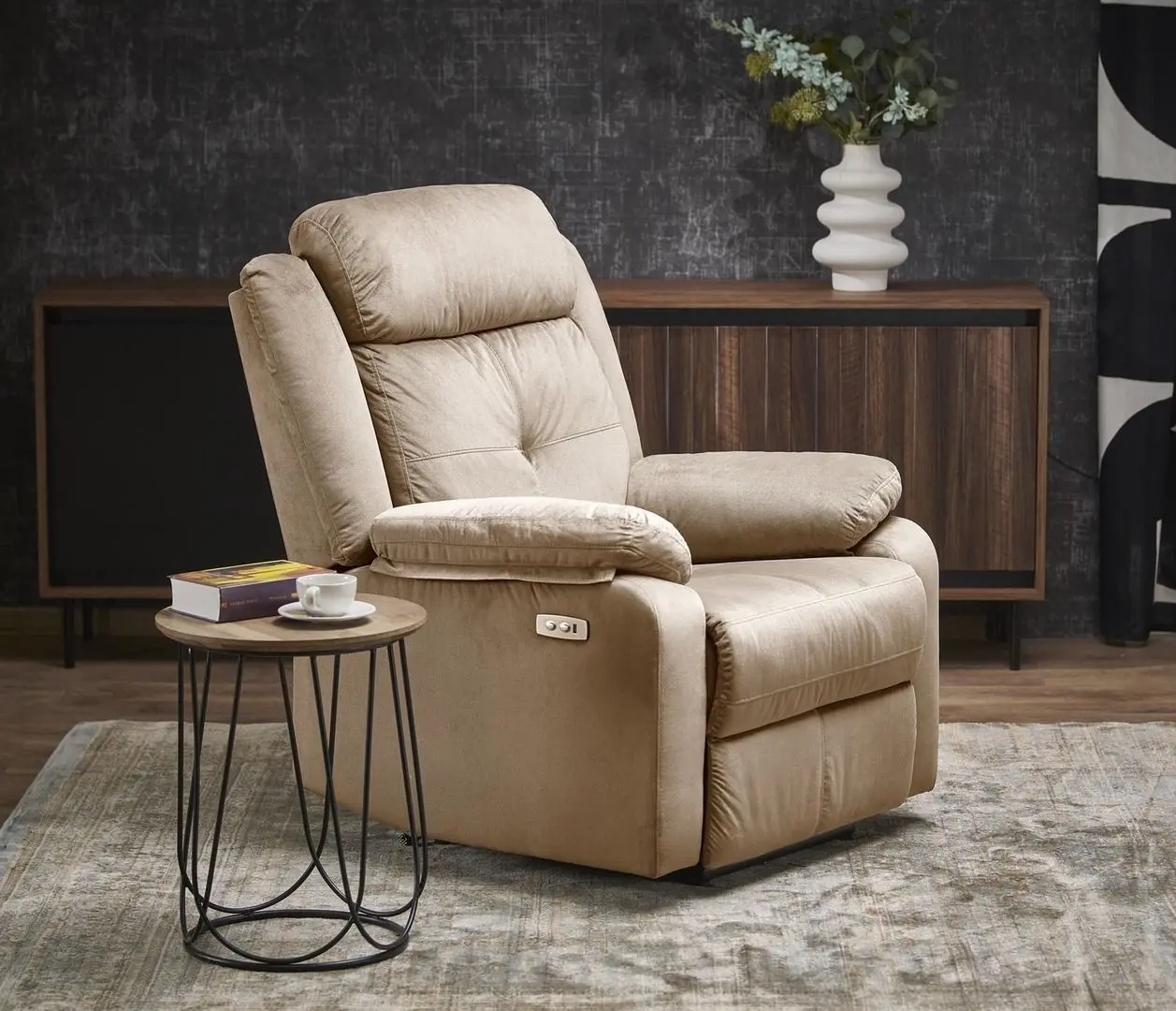 Fotoliu-recliner Halmar Loris (Beige)