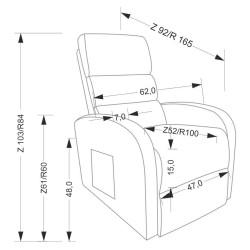 Fotoliu-recliner Halmar Maroni (Beige) Thumb