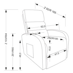 Fotoliu-recliner Halmar Maroni (Grey) Thumb