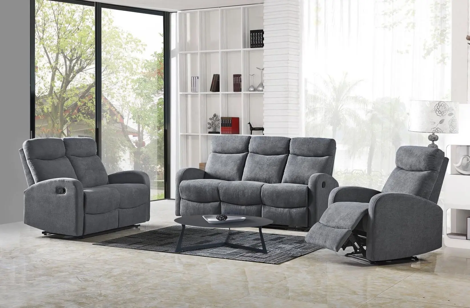 Fotoliu-recliner Halmar Oslo 1S (Dark Gray)
